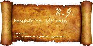 Menyhért Jázmin névjegykártya